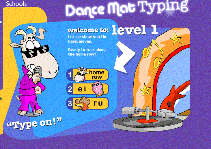 dance mat typing level 3 bbc